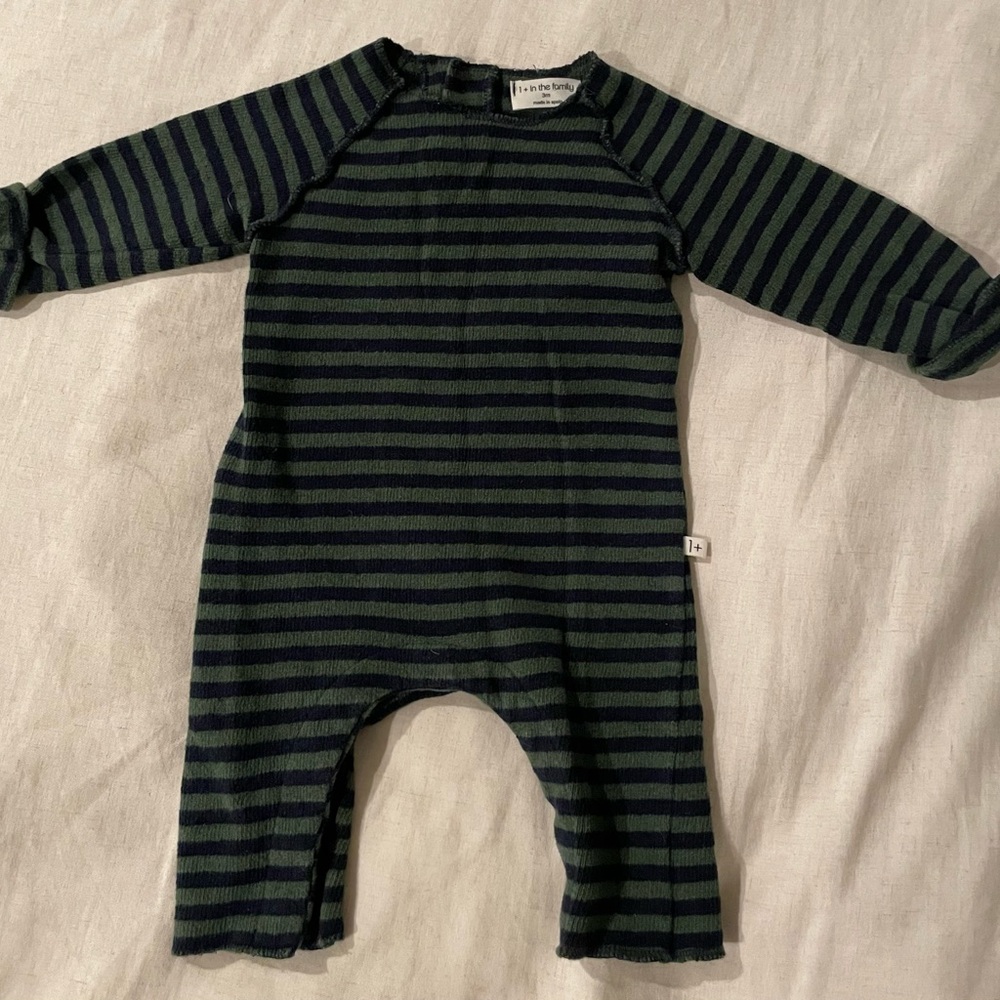 1+ in the Family striped onesie size 3m